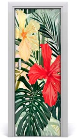 Ajtóposzter Hawaii virágok 75x205 cm