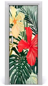 Ajtóposzter Hawaii virágok 85x205 cm