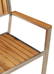 4 db Összecsukható Kerti Szék Tömör Fa Teak és Fém
