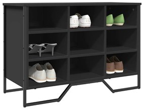 fekete szerelt fa cipőszekrény 90 x 38 x 61,5 cm