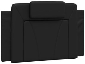 fekete műbőr fejtámla párna 90 cm