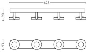 Philips 53174/31/P0 - Dimmelhető spotlámpa MYLIVING CLOCKWORK 4xLED/4.5W