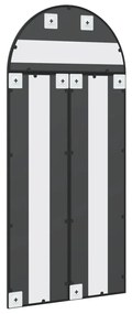 fekete ívelt vas fali tükör 60x130 cm