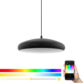 Eglo 33328 - LED RGBW Dimmelhető csillár zsinóron RIODEVA-C LED/27W/230V fekete