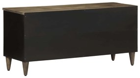 fekete tömör mangófa TV-szekrény 100 x 33 x 46 cm