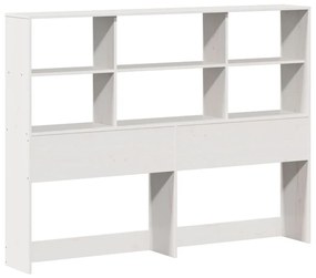 fehér tömör fenyőfa fejtámla tárolóval 140 cm
