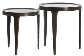 Fém kerek tárolóasztal ø 43 cm Tobias – Light &amp; Living