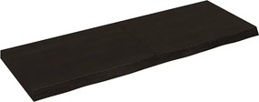 vidaXL sötétbarna kezelt tömör tölgyfa asztallap 140x50x(2-6) cm