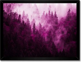 Poszter fekete keretben 40x30 Tájkép Rózsa Hegyek Köd