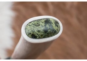 Exkluzív damaszkuszi kés 13 cm szerpentinit/rénszarvas agancs