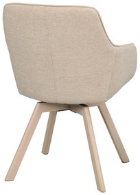 Bézs kárpitozott étkezőfotel szett 2 db-os Alison – Rowico