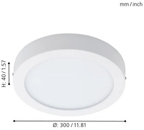 Eglo 96168 - FUEVA 1 LED fürdőszobai mennyezeti lámpa 22W/230V IP44