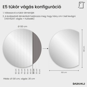 Kerek tükör LED világítással E5