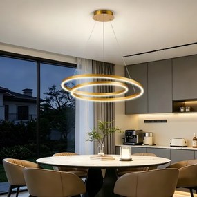BRILAGI-LED Fényerőszabályozható függeszték kábelen TWISTER LED/75W/230V 3000-6000K arany +Távirányító