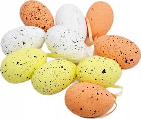 Húsvéti tojás nád kraft dekoratív tojás 7 cm 12db