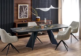 Armani bővíthető étkezőasztal fekete 165-241cm