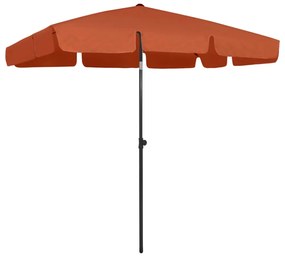 terrakotta strandnapernyő 200 x 125 cm