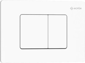 MOFÉM EVO 30 nyomólap, 2 vízmennyiségű, inox, matt fehér