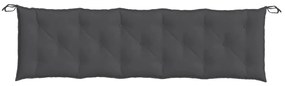 2 db melange antracitszürke szövet kerti padpárna 180x50x7 cm