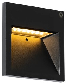 Modern fali lámpa fekete, beépített LED-del - Gem 2