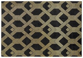 Fekete és arany szőnyeg 160 x 230 cm VEKSE Beliani