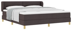Boxspring Ágy Matraccal Sötétbarna Színben, 180x200 cm Szövet