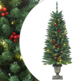 2 db zöld műkarácsonyfa 100 db LED-del 120 cm