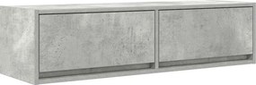 vidaXL TV szekrény fiókkal Beton szürke 100 x 31 x 25,5 cm Faanyag