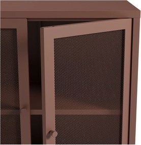 Borvörös fém komód 121x90x40 cm Fayna – Marckeric