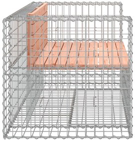 tömör duglászfenyő gabion kerti pad 143 x 71 x 65,5 cm