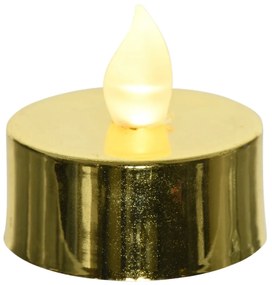 Gold Gyertya LED-el, Lumineo, Ø3.8 cm, műanyag, aranyszín