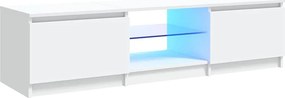 vidaXL fehér TV-szekrény LED lámpákkal 140 x 40 x 36 cm