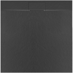 Zuhanytálca Bazalt Black 90x90