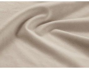 Bézs bársony kinyitható tárolóhelyes sarokkanapé (bal oldali-L alakú) Kyoto – Cosmopolitan Design