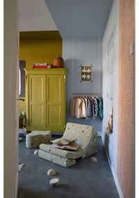 Zöld buklé-zsenília gyerek puff Terrazzo Cloud – Wigiwama