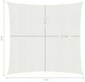 fehér HDPE napvitorla 160 g/m² 3 x 3 m