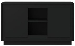 fekete szerelt fa tálalószekrény 102x35x60 cm