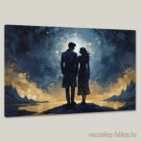 Csillagos éjszaka romantikája falikép – hangulat és elegancia 60x40 cm