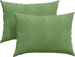 vidaXL Kanapé párnák 2 pcs Világos zöld 70 x 50 cm Bársonyos szövet