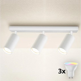 Brilagi - SELE MODERN LED RGBW, fényerőszabályozható mennyezeti spotlámpa 3xGU10/6W/230V Wi-Fi, fehér