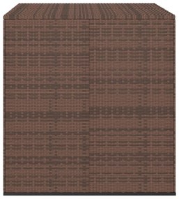 barna polyrattan kerti párnatartó doboz 100 x 97,5 x 104 cm