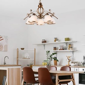 Csillár láncon RETRO II 5xE27/60W/230V