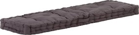 vidaXL antracitszürke pamut raklappadló-párna 120 x 40 x 7 cm