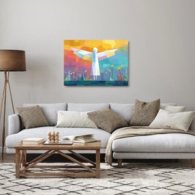 Üveg kép - Virágok őrzője (70x50 cm)