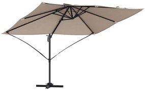 Cantilever Roma Napernyő Taupe és Fekete 352 x 251 x 260 cm