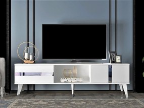 TV asztal/szekrény Vekika 2 (fehér + ezüst) . 1095253