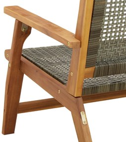 Kerti pad Szürke 122x76x73.5 cm Tömör akácfa