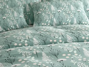 Pamut ágynemű WILD FLOWERS mentás Ágyneműhuzat mérete: 70 x 90 cm | 140 x 220 cm