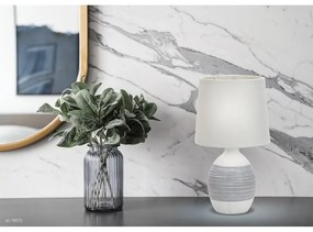 Világosszürke asztali lámpa textil búrával (magasság 35 cm) Ambon – Candellux Lighting