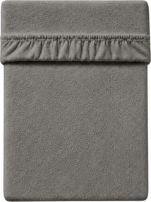 MOLTON sötétszürke fleece gumis lepedő 90 x 200 cm